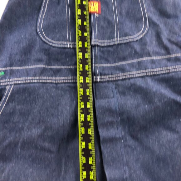 Big Ben Mens Denim Bib Overalls 38x32 Blue 100% Cotton Straight Leg Retro Y2K - Picture 7 of 14
